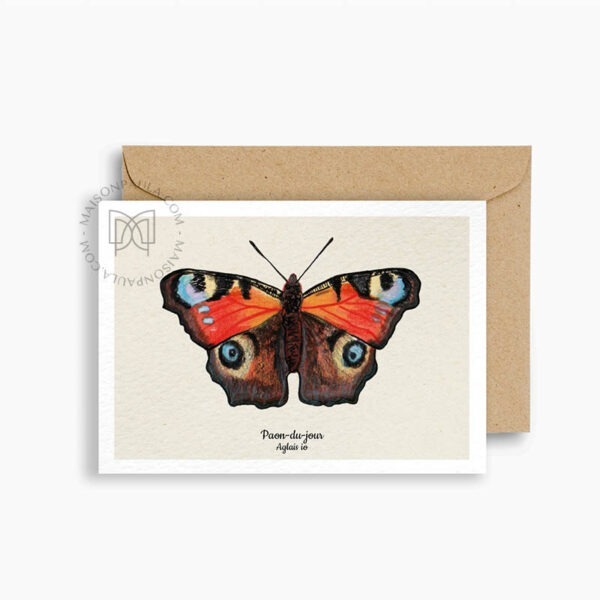 Carte postale Papillon Paon-du-jour