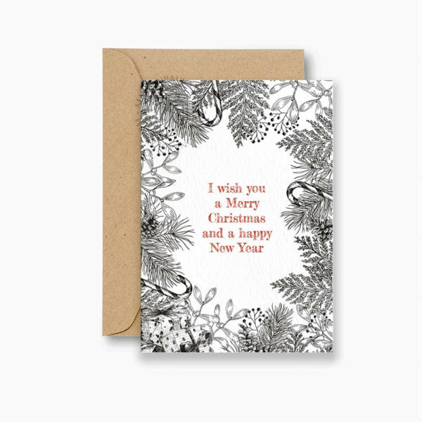 Carte de voeux Merry Christmas and Happy New Year