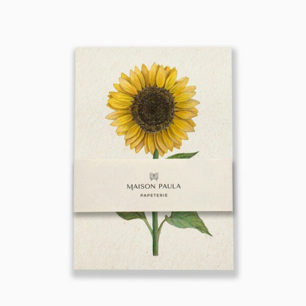 Carnet de note illustré au motif de tournesol