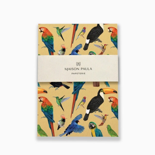 Carnet de note illustré au motif d'oiseaux