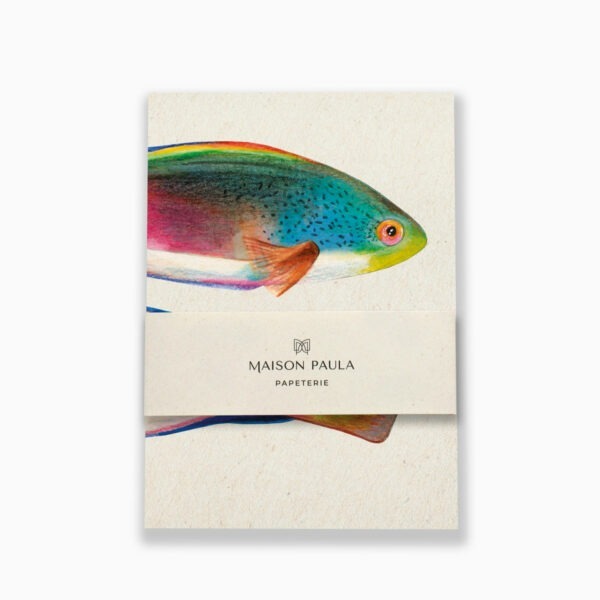 Carnet de note illustré au motif poisson